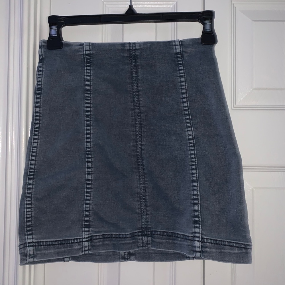 Free people modern femme denim skirt